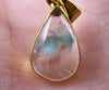 AJOITE Pendant - Teardrop - Rare 18k Gold AJOITE included Quartz Crystal Pendant from Messina, South Africa, 53939-Throwin Stones