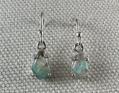 AJOITE in QUARTZ Crystal Earrings - Sterling Silver, Rare Crystals - Dangle Earrings, Fine Jewelry, Crystal Drop Earrings, 54577-Throwin Stones