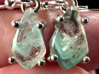 AJOITE in QUARTZ Crystal Earrings - Sterling Silver, Rare Crystals - Dangle Earrings, Fine Jewelry, Crystal Drop Earrings, 54577-Throwin Stones