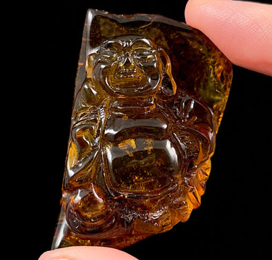 AMBER Crystal Buddha - Crystal Carving, Housewarming Gift, Home Decor, Healing Crystals and Stones, 52672-Throwin Stones