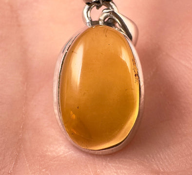 AMBER Pendant - AAA, Sterling Silver - Crystal Pendant, Fine Jewelry, Healing Crystals and Stones, 53417-Throwin Stones