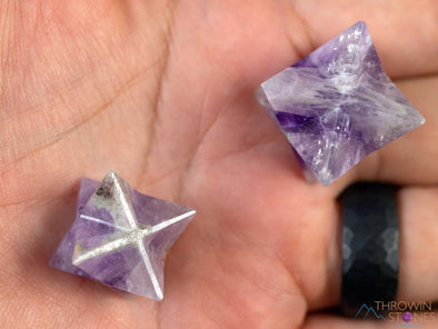 AMETHYST Crystal Merkaba - Star, Sacred Geometry, Birthstone, Metaphysical, Healing Crystals and Stones, E2153-Throwin Stones