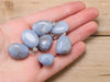 ANGELITE Crystal Pendant - Tumbled Crystals, Handmade Jewelry, Healing Crystals and Stones, E1391-Throwin Stones