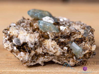 APATITE on FELDSPAR w MUSCOVITE Raw Crystal Cluster - Housewarming Gift, Home Decor, Raw Crystals and Stones, 40681-Throwin Stones
