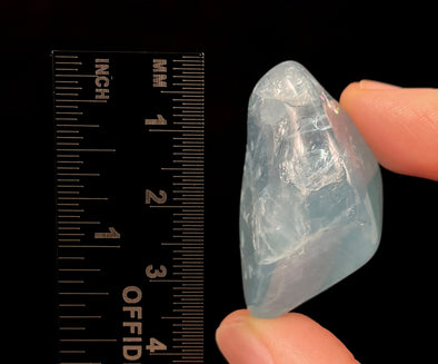 AQUAMARINE Tumbled Stone - AAA Grade Cat's Eye - Tumbled Crystal, Birthstone, Self Care, Healing Crystals and Stones, 51452-Throwin Stones