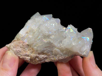 AURA QUARTZ Angel White - Rainbow Quartz Crystal, Crystal Cluster, Spirit Quartz, Boho Decor, 46742-Throwin Stones