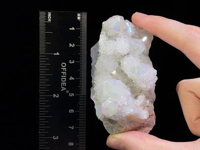 AURA QUARTZ Angel White - Rainbow Quartz Crystal, Crystal Cluster, Spirit Quartz, Boho Decor, 46742-Throwin Stones