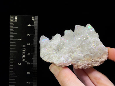 AURA QUARTZ Angel White - Rainbow Quartz Crystal, Crystal Cluster, Spirit Quartz, Boho Decor, 46742-Throwin Stones