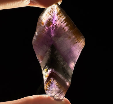AURALITE AMETHYST CHEVRON Super Seven Crystal - Brazil - Rare Auralite, Crystal Slab, Unique Gemstones, 53673-Throwin Stones