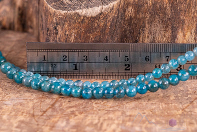 Blue APATITE Crystal Jewelry - Wrap Bracelet, Crystal Beaded Necklace, Crystal Beaded Bracelet, E1625-Throwin Stones