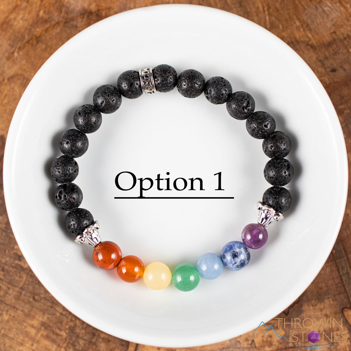 7 Chakra Diffuser Bracelet, Lava Diffuser Rocks