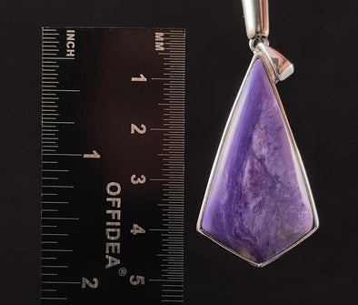 CHAROITE Crystal Pendant - Sterling Silver, Arrowhead - Fine Jewelry, Healing Crystals and Stones, 52598-Throwin Stones