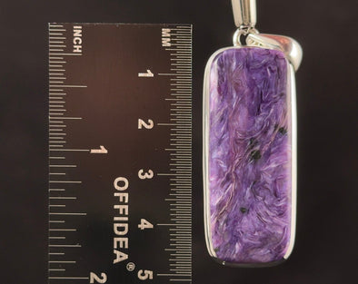 CHAROITE Crystal Pendant - Sterling Silver - Fine Jewelry, Healing Crystals and Stones, 52864-Throwin Stones