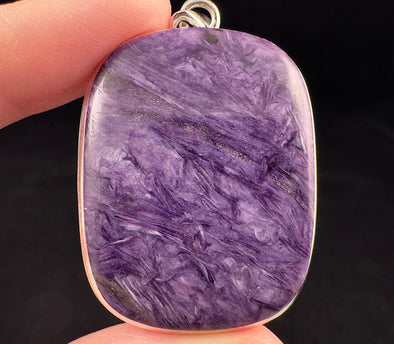 CHAROITE Crystal Pendant - Sterling Silver - Fine Jewelry, Healing Crystals and Stones, 52872-Throwin Stones