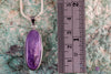 CHAROITE Crystal Pendant - Sterling Silver, Oval - Handmade Jewelry, Healing Crystals and Stones, J1627-Throwin Stones