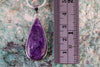 CHAROITE Crystal Pendant - Sterling Silver, Teardrop - Handmade Jewelry, Healing Crystals and Stones, J1651-Throwin Stones