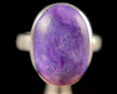 CHAROITE Crystal Ring - Size 7.5, Sterling Silver Ring - Gemstone Ring, Fine Jewelry, 52152-Throwin Stones