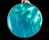 CHRYSOCOLLA Crystal Pendant - Gem Silica, Blue Chalcedony, Sterling Silver, Circle - Fine Jewelry, Healing Crystals and Stones, 54183-Throwin Stones