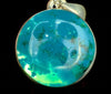CHRYSOCOLLA Crystal Pendant - Gem Silica, Blue Chalcedony, Sterling Silver, Circle - Fine Jewelry, Healing Crystals and Stones, 54189-Throwin Stones