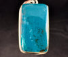 CHRYSOCOLLA Crystal Pendant - Gem Silica, Blue Chalcedony, Sterling Silver - Fine Jewelry, Healing Crystals and Stones, 54188-Throwin Stones