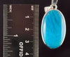 CHRYSOCOLLA Crystal Pendant - Gem Silica, Blue Chalcedony, Sterling Silver, Oval - Fine Jewelry, Healing Crystals and Stones, 54184-Throwin Stones