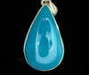 CHRYSOCOLLA Crystal Pendant - Gem Silica, Blue Chalcedony, Sterling Silver, Teardrop - Fine Jewelry, Healing Crystals and Stones, 54180-Throwin Stones
