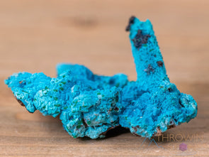 CHRYSOCOLLA Pseudomorph after AZURITE, MALACHITE Raw Crystal w Calcite - Housewarming Gift, Home Decor, Raw Crystals and Stones, 40491-Throwin Stones