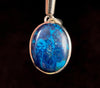 CHRYSOCOLLA, SHATTUCKITE Crystal Pendant - Sterling Silver, Oval - Fine Jewelry, Healing Crystals and Stones, 52348-Throwin Stones