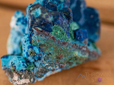 CHRYSOCOLLA, SHATTUCKITE Raw Crystal Cluster - Housewarming Gift, Home Decor, Raw Crystals and Stones, 40294-Throwin Stones