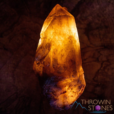 CITRINE Raw Crystal Point - Natural Citrine, Birthstone, Home Decor, Raw Crystals and Stones, 41163-Throwin Stones