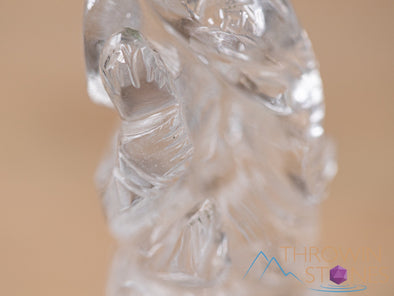 CLEAR HIMALAYAN QUARTZ Crystal Ganesha - Lord Ganesh Statue, Crystal Carving, Home Decor, Healing Crystals and Stones, 40690-Throwin Stones