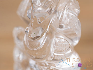 CLEAR HIMALAYAN QUARTZ Crystal Ganesha - Lord Ganesh Statue, Crystal Carving, Home Decor, Healing Crystals and Stones, 40701-Throwin Stones