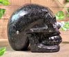 COPPERNITE Indian NUUMMITE Crystal Skull - Large - Gothic Home Decor, Memento Mori, Halloween Decor, 53128-Throwin Stones