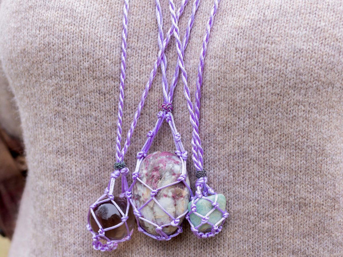 Amethyst Crystal Cage Necklace 