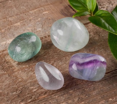 FLUORITE Tumbled Stones - Tumbled Crystals, Self Care, Healing Crystals and Stones, E0473-Throwin Stones
