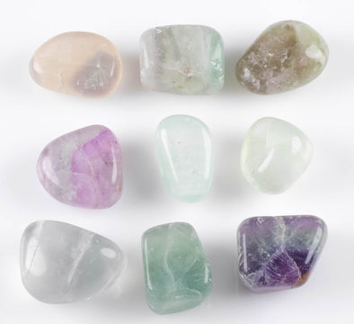 FLUORITE Tumbled Stones - Tumbled Crystals, Self Care, Healing Crystals and Stones, E0473-Throwin Stones