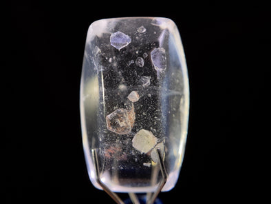 FLUORITE in Clear QUARTZ, Crystal Cabochon - Rare, Gemstones, Jewelry Making, Crystals, 47450-Throwin Stones