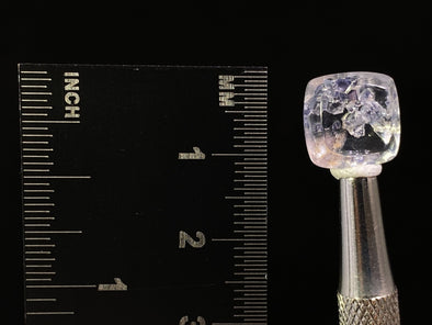 FLUORITE in Clear QUARTZ, Crystal Cabochon - Rare, Gemstones, Jewelry Making, Crystals, 47495-Throwin Stones