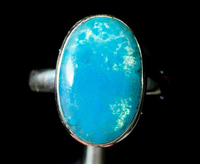GEM SILICA Crystal Ring - Size 6.75, Oval - Rare Polished Chrysocolla Sterling Silver Gemstone Ring from Arizona, 54020-Throwin Stones