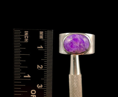 Gel SUGILITE Crystal Ring - Size 7, Sterling Silver, Oval - Crystal Ring, Cocktail Ring, Boho Jewelry, 51419-Throwin Stones