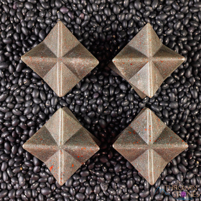 Heliotrope BLOODSTONE Crystal Merkaba - Star, Sacred Geometry, Metaphysical, Healing Crystals and Stones, E1256-Throwin Stones