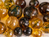 Included AMBER Crystal Sphere - Crystal Ball, Jewelry Making, Marbles, E1686-Throwin Stones