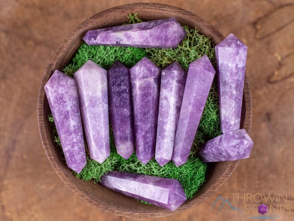 LEPIDOLITE Crystal Points - Mini - Jewelry Making, Healing Crystals and Stones, E2010-Throwin Stones