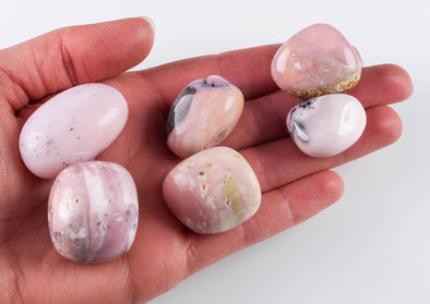 Light Pink PERUVIAN OPAL Tumbled Stones - Tumbled Crystals, Self Care, Healing Crystals and Stones, E0296-Throwin Stones