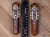 MAHOGANY OBSIDIAN Wand, Rainbow CHAKRA Crystals - Crystal Wand, Metaphysical, Reiki, E2080-Throwin Stones