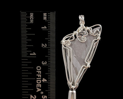 METEORITE Pendant - Ancient Muonionalusta Meteor, Herkimer Diamond - Wire Wrapped Crystal Necklace, Handmade Jewelry, 51523-Throwin Stones