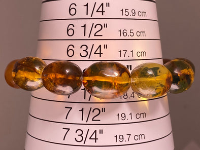 Mexican AMBER Crystal Bracelet - Beaded Bracelet, Handmade Jewelry, Healing Crystals and Stones, 48261-Throwin Stones