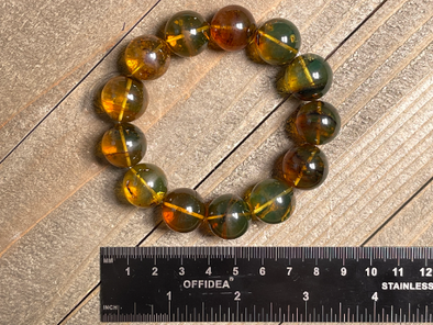 Mexican AMBER Crystal Bracelet - Beaded Bracelet, Handmade Jewelry, Healing Crystals and Stones, 48452-Throwin Stones