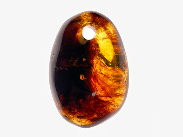 Mexican AMBER Crystal Pendant - Pendant Necklace, Handmade Jewelry, Healing Crystals and Stones, 48485-Throwin Stones