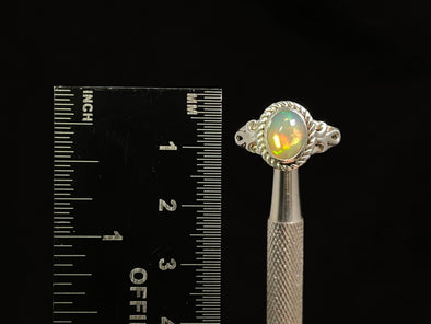 OPAL RING - Sterling Silver, Size 6 - Ethiopian Opal Rings for Women, Bridal Jewelry, Welo Opal, 49224-Throwin Stones